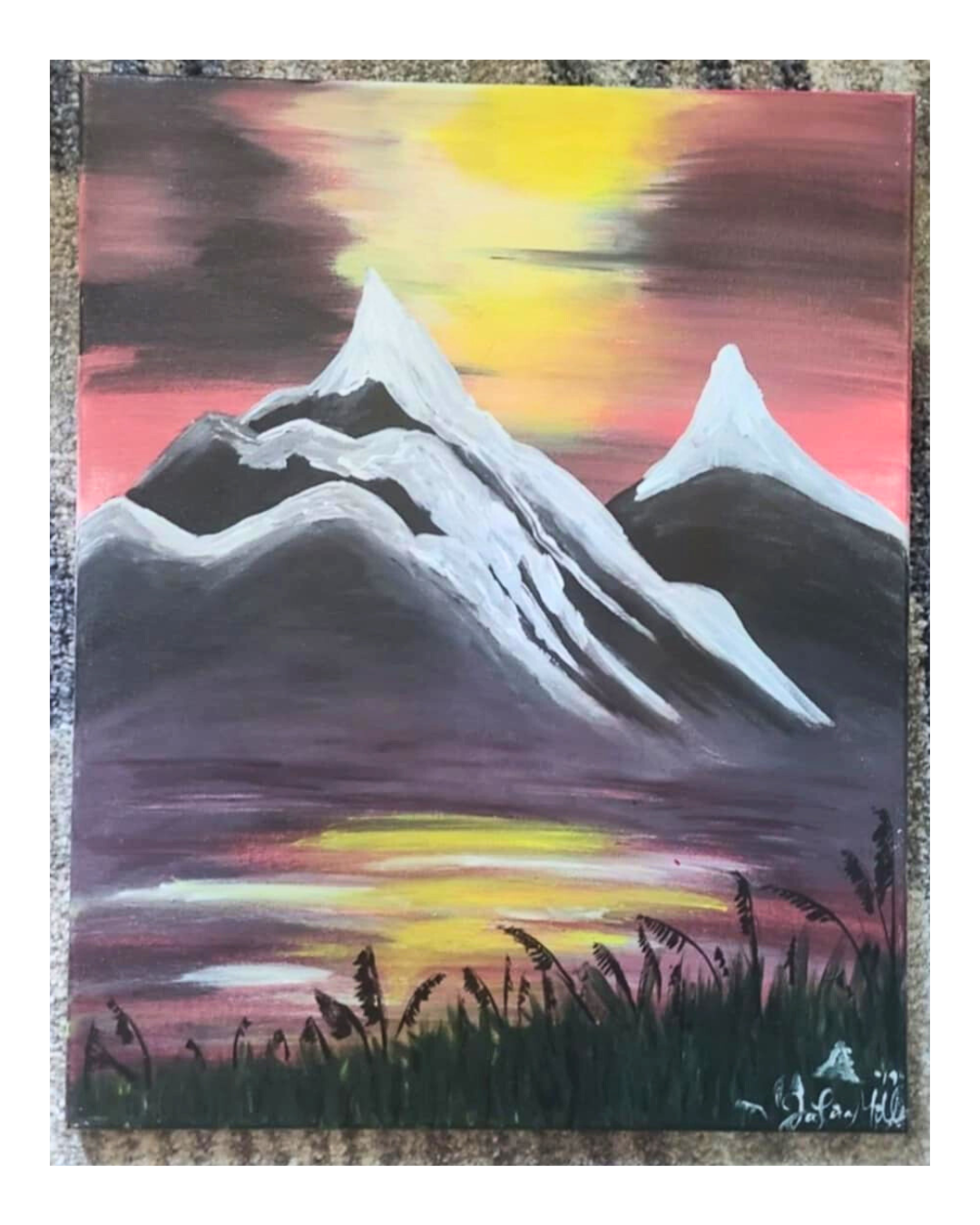 Painting for Carolyn D. Enchanted Forest & Beautiful Mountains ⛰️