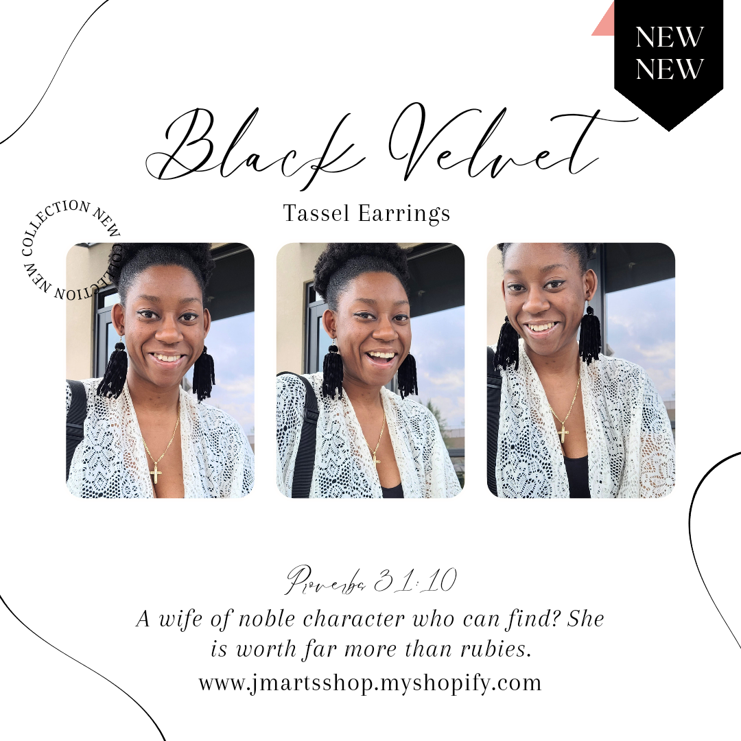 Black Velvet Tassels