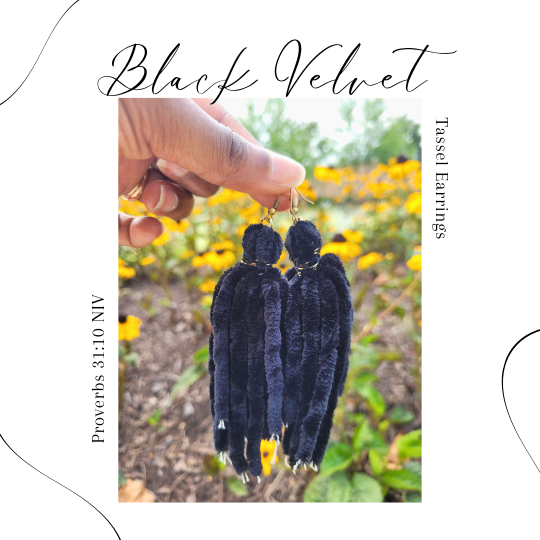 Black Velvet Tassels