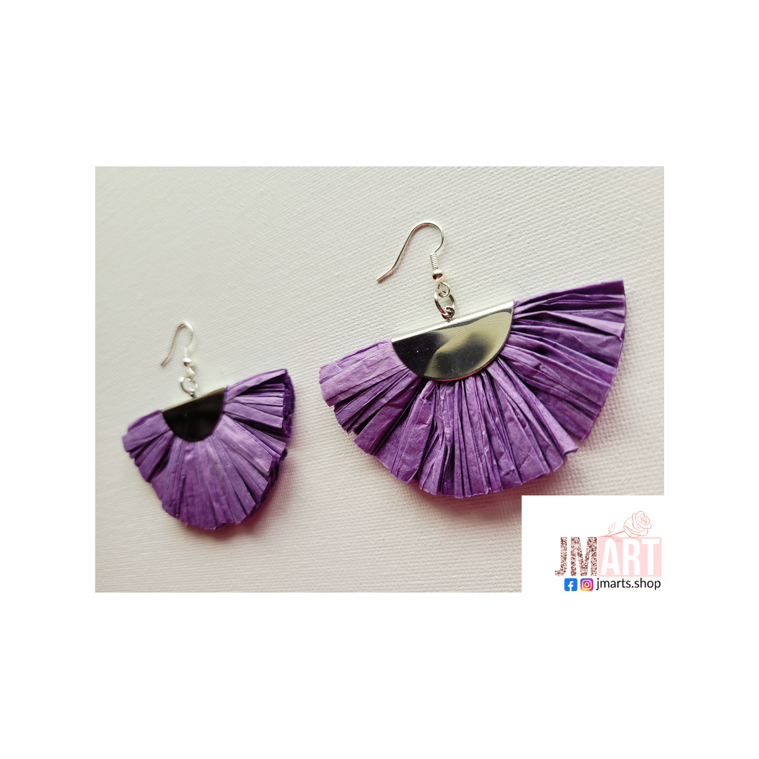 "RADIANCE" purple fan earrings
