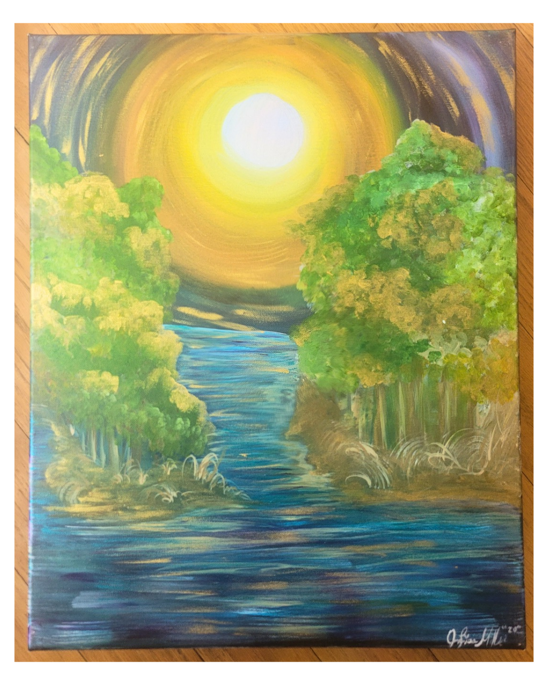 Painting for Carolyn D. Enchanted Forest & Beautiful Mountains ⛰️