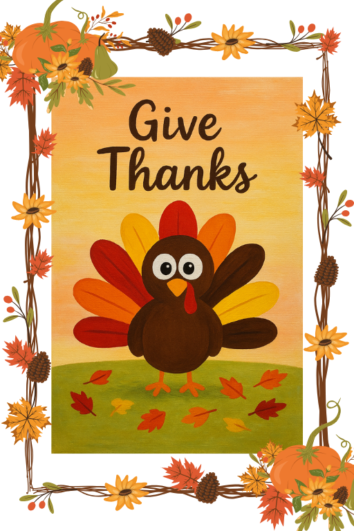 ‘Thankful Turkey’ Paint Kit for Two